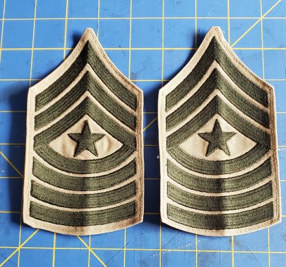 USMC Sergeant Major Rank Insignia - Khaki & Green