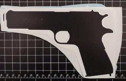 M1911 Pistol Permanent White Vinyl Sticker - Image 3