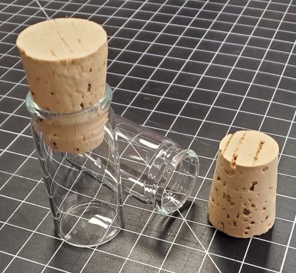 Bottle, 5/8 oz. (5 Dram) Clear Glass Vial with Cork - Image 4