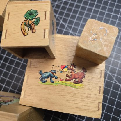 7 Vintage Wooden Nesting Boxes -Mid 20th Century Toy - Image 3