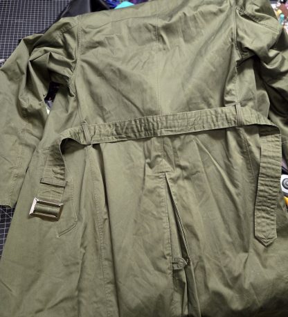 U.S. NCO Military Overcoat, Korean War or early Vietnam War OD Sateen Fabric - Image 5