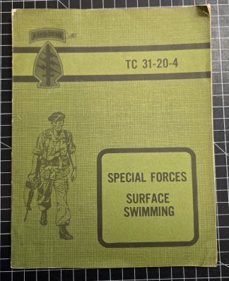 Special Forces Surface Swimming Training Manual TC 31-20-4, likely from the 1970s