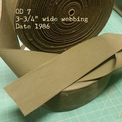 OD 7  US Military Webbing - 3-3/4" wide